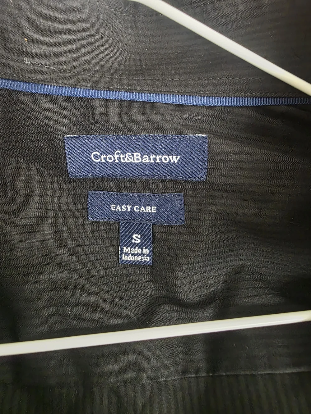 croft & barrow Black  Button-Up Shirt (0523)